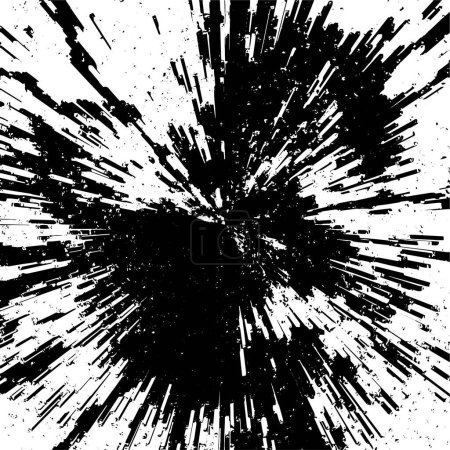 Ilustración de Fondo grunge blanco y negro, fuegos artificiales abstractos. ilustración vectorial - Imagen libre de derechos