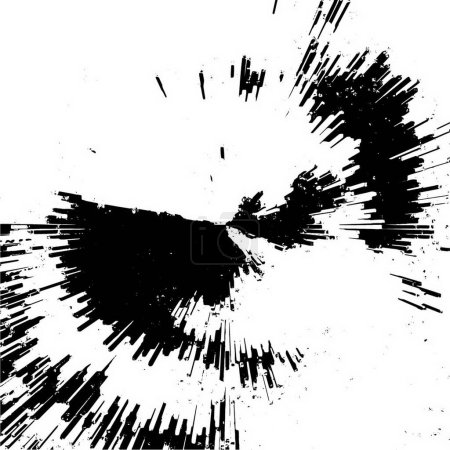 Téléchargez les illustrations : Fond grunge noir et blanc avec lignes, illustration vectorielle abstraite - en licence libre de droit