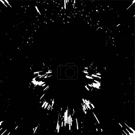 Illustration for Abstract black and white illusion with grunge texture - Royalty Free Image