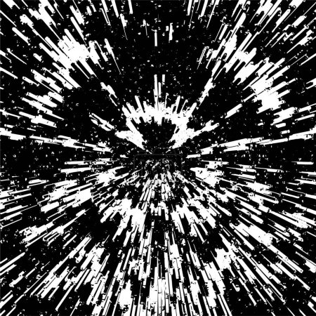 Ilustración de Fondo vectorial abstracto en blanco y negro. Superficie vintage monocromática. Diseño de estilo oscuro - Imagen libre de derechos