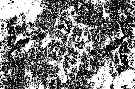 Ilustración de Fondo vectorial abstracto en blanco y negro. Superficie vintage monocromática. Diseño de estilo oscuro - Imagen libre de derechos