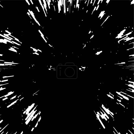 Ilustración de Fondo grunge en blanco y negro con líneas, ilustración vectorial abstracta - Imagen libre de derechos