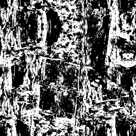 Ilustración de Ilusión monocromática abstracta con textura grunge - Imagen libre de derechos