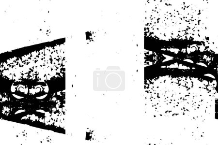 Téléchargez les illustrations : Monochrome texture.  Abstract black and white vector background. Grunge overlay layer. - en licence libre de droit