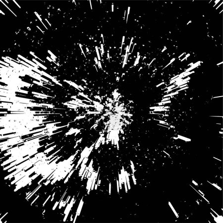Ilustración de Ilustración abstracta en blanco y negro con textura grunge - Imagen libre de derechos