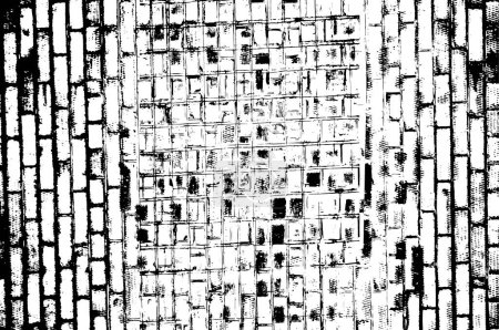Ilustración de Ilustración abstracta en blanco y negro con textura grunge - Imagen libre de derechos
