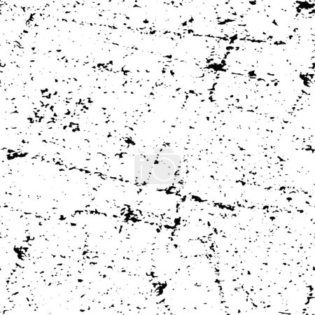Ilustración de Textura monocromática abstracta en blanco y negro. fondo del vector. Capa superpuesta de grunge. - Imagen libre de derechos