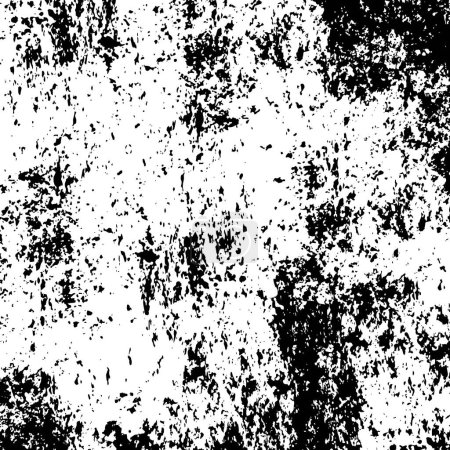Ilustración de Capa superpuesta de grunge. Fondo vectorial abstracto en blanco y negro. Superficie vintage monocromática. Antigua pared de diseño de estilo oscuro - Imagen libre de derechos
