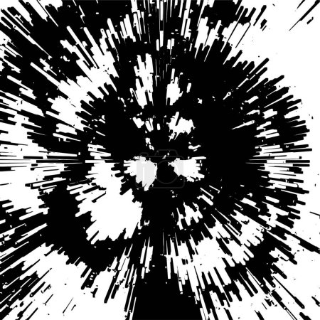 Téléchargez les illustrations : Fond grunge rayé noir et blanc, illustration vectorielle abstraite - en licence libre de droit