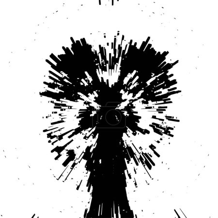 Ilustración de Fondo grunge rayado blanco y negro, ilustración vectorial abstracta - Imagen libre de derechos