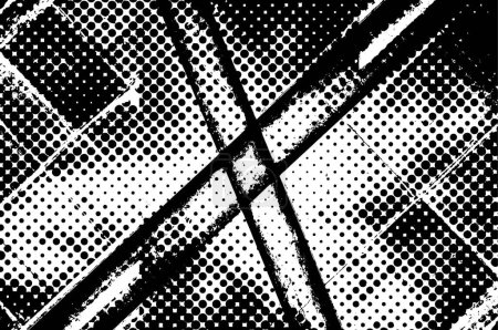 Illustration for Black and white textured pattern, grunge effect - Royalty Free Image