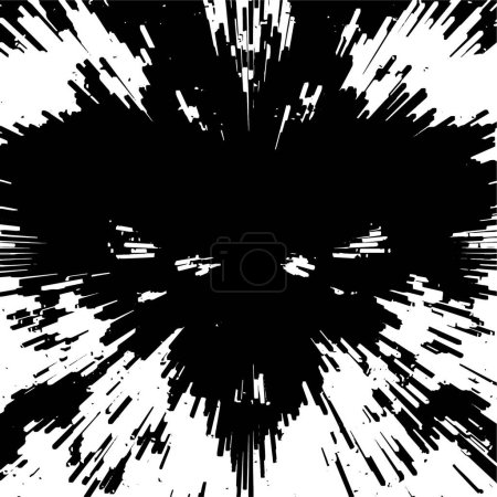 Téléchargez les illustrations : Fond rayé noir et blanc avec lignes, fond grunge, illustration vectorielle abstraite - en licence libre de droit