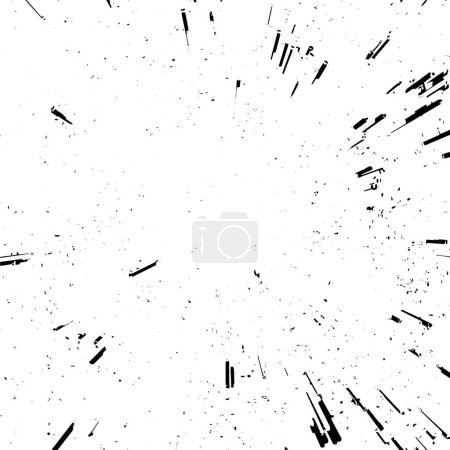 Téléchargez les illustrations : Fond rayé noir et blanc avec lignes, fond grunge, illustration vectorielle abstraite - en licence libre de droit