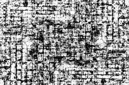 Ilustración de Fondo angustiado en textura en blanco y negro con puntos, manchas, arañazos y líneas. Ilustración abstracta del vector. - Imagen libre de derechos