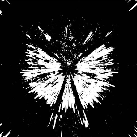 Ilustración de Textura grunge abstracta en blanco y negro, fondo. Ilustración vectorial - Imagen libre de derechos