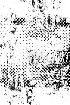 Ilustración de Textura grunge abstracta en blanco y negro, fondo. Ilustración vectorial - Imagen libre de derechos