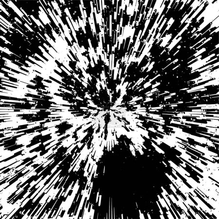 Téléchargez les illustrations : Black and white grunge background. abstract monochrome texture. vector illustration - en licence libre de droit