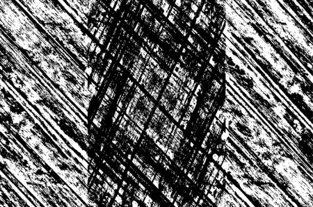 Ilustración de Fondo angustiado en textura en blanco y negro con arañazos, líneas - Imagen libre de derechos