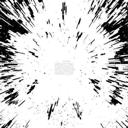 Ilustración de Fondo rayado en blanco y negro, fondo grunge, ilustración vectorial abstracta - Imagen libre de derechos