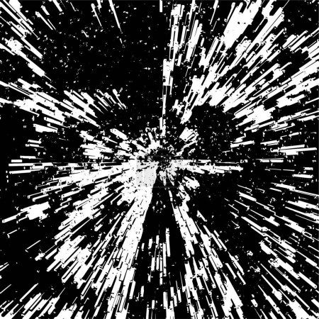 Illustration for Deteriorated black and white grunge background. vector illustration - Royalty Free Image