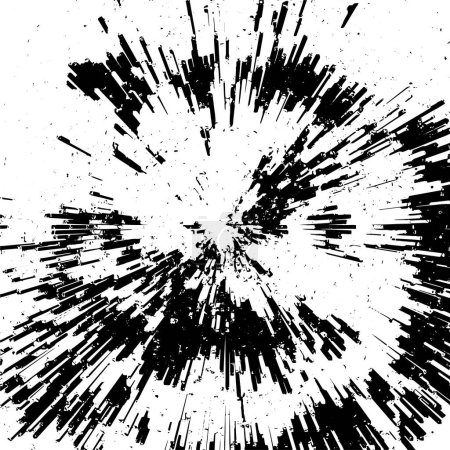 Ilustración de Fondo rayado en blanco y negro, fondo grunge, ilustración vectorial abstracta - Imagen libre de derechos