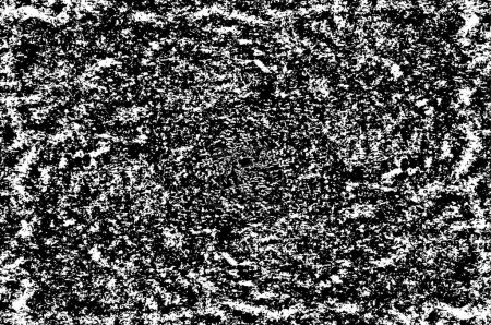 Illustration for Distressed overlay texture of cracked concrete, black and white - Royalty Free Image
