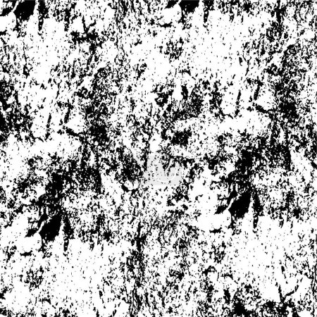 Téléchargez les illustrations : Fond de texture grunge noir et blanc. illustration vectorielle abstraite - en licence libre de droit