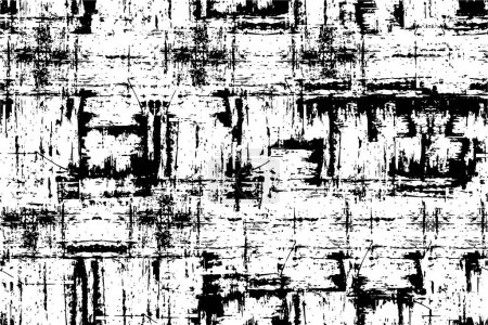 Illustration for Black and white grunge texture. rustic wallpaper with scratches - Royalty Free Image