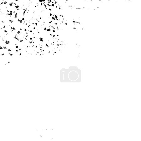 Téléchargez les illustrations : Abstrait grunge gris foncé fond de mur en stuc. Des éclaboussures de peinture noire et blanche. Art rugueux stylisé bannière de texture, papier peint. Fond avec des taches, des fissures, des points, des jetons. Impression monochrome - en licence libre de droit
