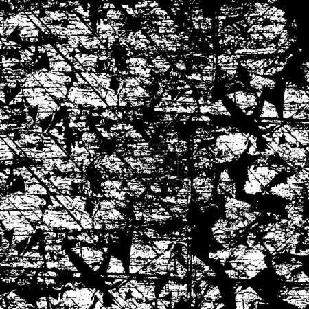 Ilustración de Fragmento de pared con arañazos y grietas. Ilustración grunge superpuesta sobre cualquier diseño. Fondo granulado abstracto con efecto vintage - Imagen libre de derechos