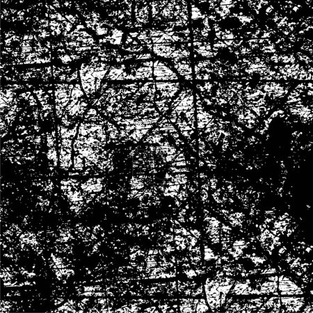 Ilustración de Patrón monocromo con textura grunge abstracta - Imagen libre de derechos