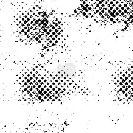 Ilustración de Patrón abstracto en blanco y negro compuesto de formas geométricas. textura grunge - Imagen libre de derechos