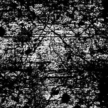 Ilustración de Patrón monocromo abstracto compuesto de formas geométricas. textura grunge - Imagen libre de derechos