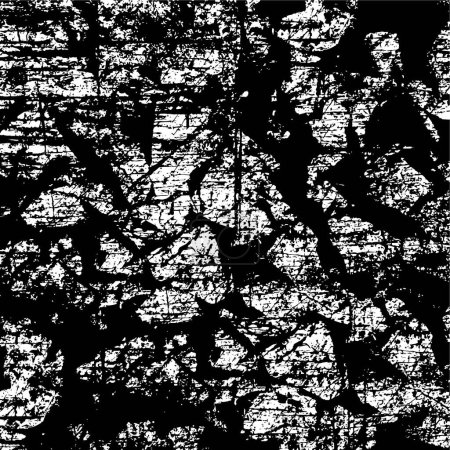 Ilustración de Textura angustiada, fondo blanco y negro - Imagen libre de derechos