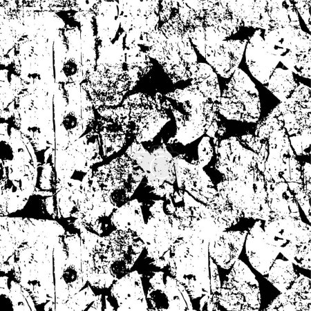 Illustration for Black white textured abstract pattern, copy space - Royalty Free Image