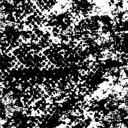 Ilustración de Patrón abstracto texturizado blanco negro, espacio de copia - Imagen libre de derechos