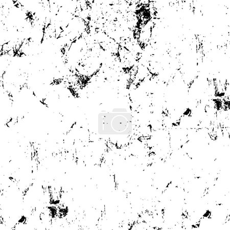 Illustration for Vector grunge overlay texture. Black and white background. Abstract monochrome image includes a faded effect in dark tones - Royalty Free Image