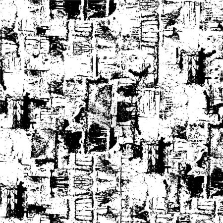 Illustration for Black and white grunge texture. vintage texture. background - Royalty Free Image