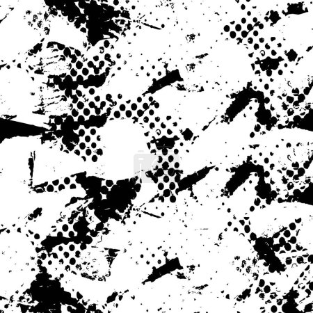 Ilustración de Fondo grunge. textura en blanco y negro. - Imagen libre de derechos