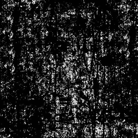 Foto de Capa superpuesta de grunge. Fondo vectorial abstracto en blanco y negro. Superficie vintage monocromática con patrón sucio en grietas, manchas, puntos. Antigua pared en diseño de estilo de horror oscuro - Imagen libre de derechos