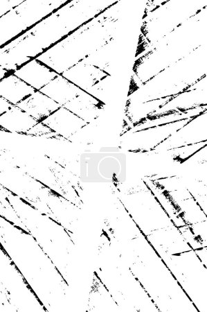 Illustration for Abstract black and white grunge template for background, vector illustration - Royalty Free Image