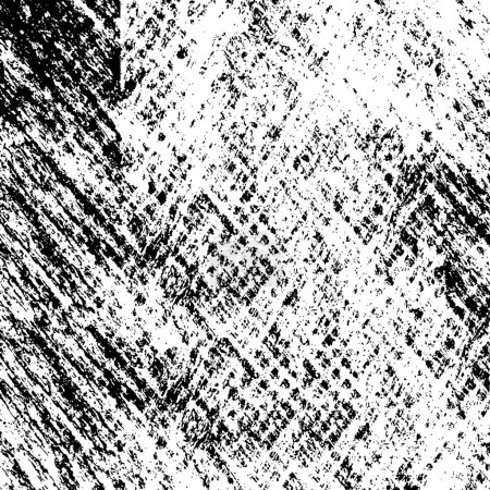 Téléchargez les illustrations : Abstrait noir et blanc modèle de grunge pour l'arrière-plan, illustration vectorielle - en licence libre de droit