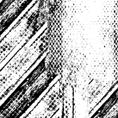 Ilustración de Textura áspera en blanco y negro. Fondo grunge. Efecto texturizado abstracto. Ilustración vectorial. - Imagen libre de derechos
