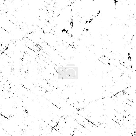 Ilustración de Grunge negro y blanco angustia vector superposición textura. - Imagen libre de derechos