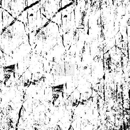 Illustration for Wall fragment with scratches and cracks. Overlay grunge illustration over any design. Abstract grainy background with vintage effect - Royalty Free Image
