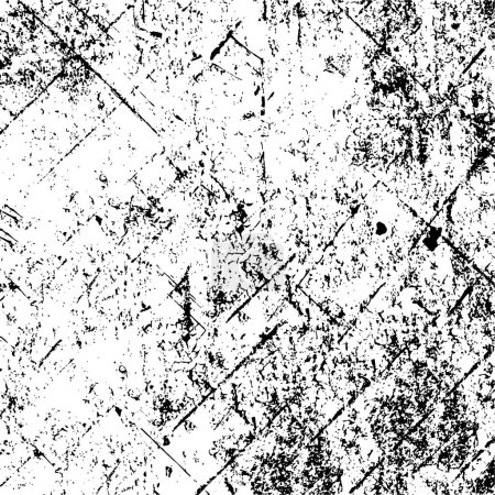 Illustration for Grunge texture. Abstract black and white background. Monochrome vintage surface - Royalty Free Image