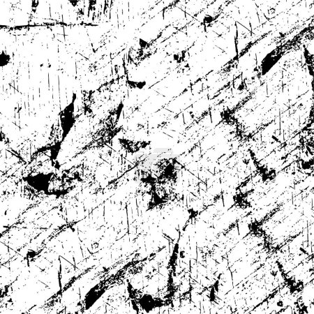 Ilustración de Grunge patrón blanco y negro. Partículas monocromáticas textura abstracta - Imagen libre de derechos