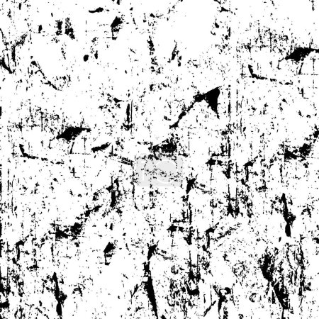 Téléchargez les illustrations : Grunge motif noir et blanc. Particules monochromes texture abstraite - en licence libre de droit