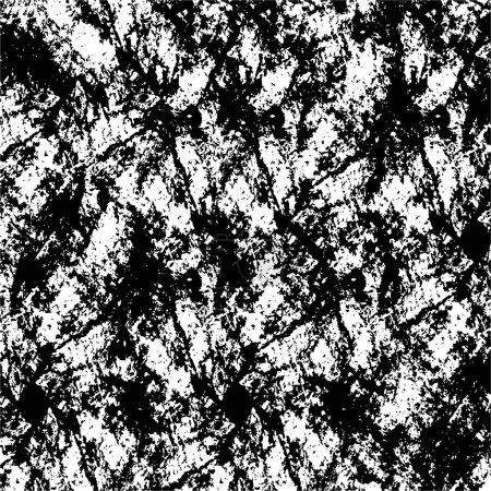 Illustration for Grunge background of black and white horizontal. Abstract texture for design and decoration. Black and white mixed stains, cracks, chips. Vintage old texture monochrome black and white - Royalty Free Image