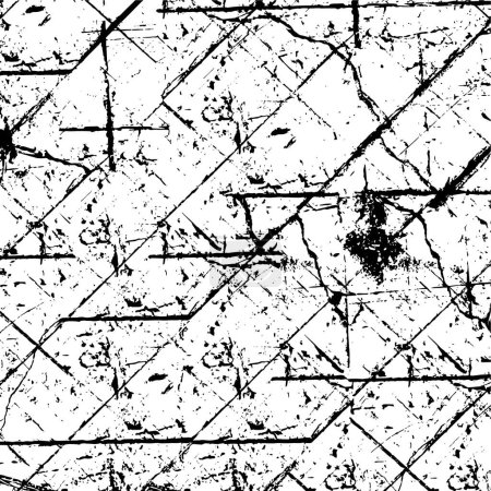 Illustration for Grunge texture. Abstract black and white background. Monochrome vintage surface - Royalty Free Image